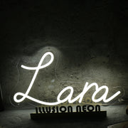 Lara White Neon Sign