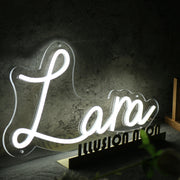 Lara White Neon Sign