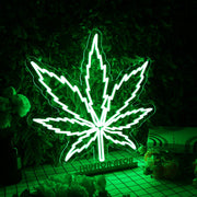 Large Leaf Green Neon Sign