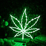 Large Leaf Green Neon Sign