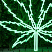 Large Leaf Green Neon Sign