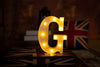 Steel Marquee Letter G Font Sign Warm White High-End Custom Zinc Metal Marquee Light Marquee Sign