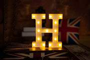 Steel Marquee Letter H Font Sign Warm White High-End Custom Zinc Metal Marquee Light Marquee Sign