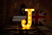 Steel Marquee Letter J Font Sign Warm White High-End Custom Zinc Metal Marquee Light Marquee Sign