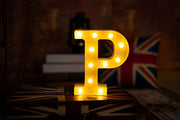 Steel Marquee Letter P Font Sign Warm White High-End Custom Zinc Metal Marquee Light Marquee Sign