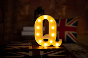 Steel Marquee Letter Q Font Sign Warm White High-End Custom Zinc Metal Marquee Light Marquee Sign