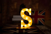 Steel Marquee Letter S Font Sign Warm White High-End Custom Zinc Metal Marquee Light Marquee Sign