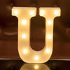 Steel Marquee Letter U Font Sign Warm White Led High-End Custom Zinc Metal Marquee Light Marquee Sign