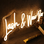 Lash And Wax Bar Yellow Neon Sign