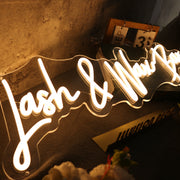 Lash And Wax Bar Yellow Neon Sign