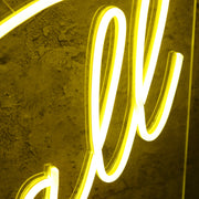 Last Call Yellow Neon Sign