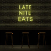 Late Night Eats Neon Sign