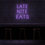 Late Night Eats Neon Sign