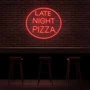 Late Night Pizza Neon Sign