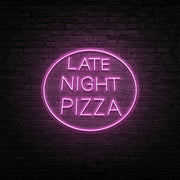 Late Night Pizza Neon Sign