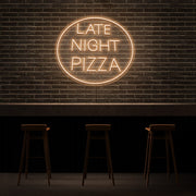 Late Night Pizza Neon Sign