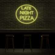 Late Night Pizza Neon Sign