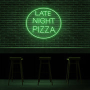 Late Night Pizza Neon Sign