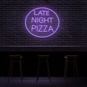 Late Night Pizza Neon Sign