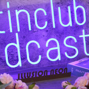 Latinclub Podcast Blue Neon Sign