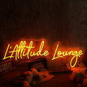 Lattitude Lounge Orange Neon Sign