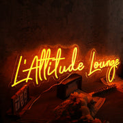 Lattitude Lounge Orange Neon Sign