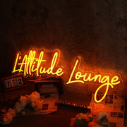 Lattitude Lounge Orange Neon Sign