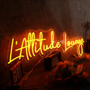 Lattitude Lounge Orange Neon Sign