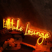 Lattitude Lounge Orange Neon Sign