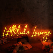 Lattitude Lounge Orange Neon Sign