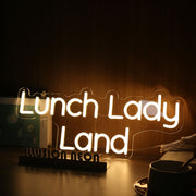 Lunch Lady Land Yellow Neon Sign