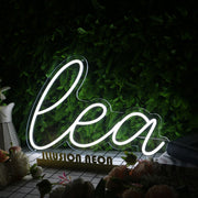 Lea White Neon Sign