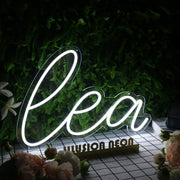 Lea White Neon Sign