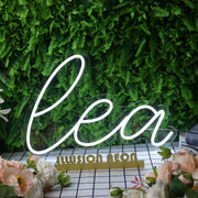 Lea White Neon Sign