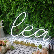 Lea White Neon Sign