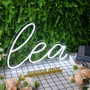 Lea White Neon Sign