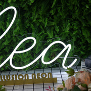 Lea White Neon Sign