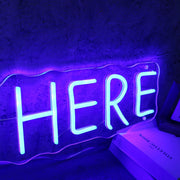 LED US HERE Blue Neon Sign