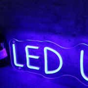 LED US HERE Blue Neon Sign