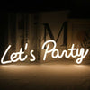 Led Wall Sign Decor Lets Party Neon Sign Neon Lighting For Bar Birthday Wedding