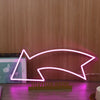 Left Arrow Purple Neon Sign