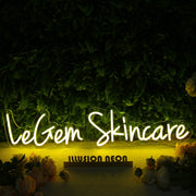 LeGem Skincare Yellow Neon Sign