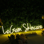 LeGem Skincare Yellow Neon Sign