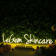 LeGem Skincare Yellow Neon Sign