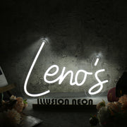 Lenos White Neon Sign