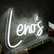 Lenos White Neon Sign