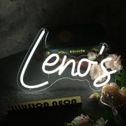 Lenos White Neon Sign