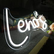 Lenos White Neon Sign