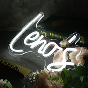 Lenos White Neon Sign