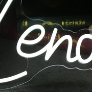 Lenos White Neon Sign